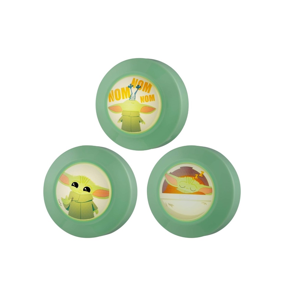 Star Wars The Mandalorian Baby Yoda Led Puck‎ Lights (3-pack)